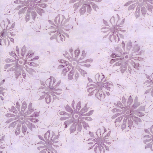 Timeless Treasures Fabrics Tonga Batiks Wallflowers Lilac Floating Flowers