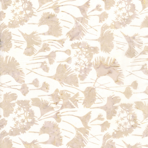 Timeless Treasures Fabrics Tonga Batiks Wallflowers Sand Leave Shadow