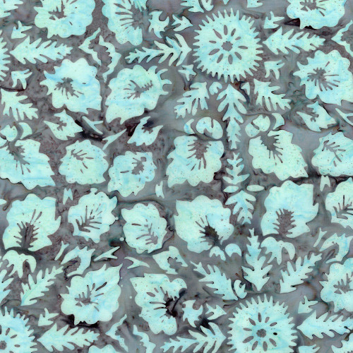 Timeless Treasures Fabrics Tonga Batiks Valley Blossom Rain Water Leaves