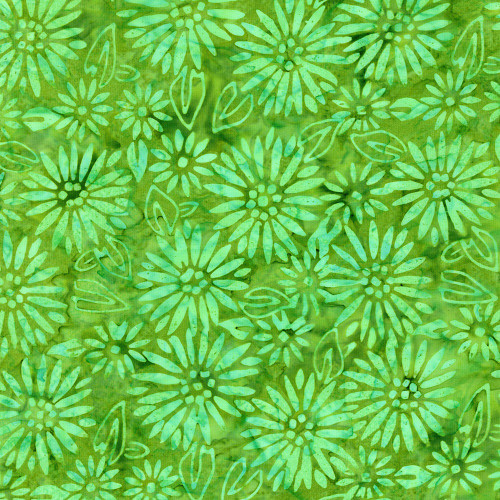 Timeless Treasures Fabrics Tonga Batiks Valley Blossom Clover Daisy Block
