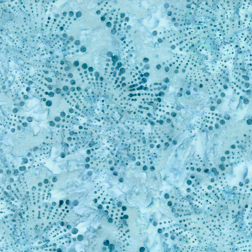 Timeless Treasures Fabrics Tonga Batiks Valley Blossom Blue Floral Fireworks