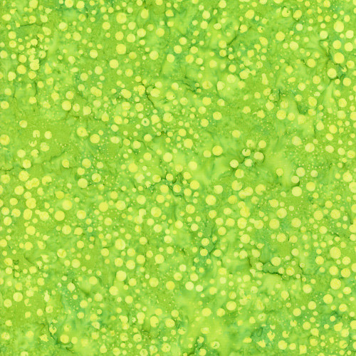 Timeless Treasures Fabrics Tonga Batiks Valley Blossom Green Floating Pearls