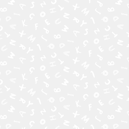 Dear Stella Designs Monochrome White on White Easy As ABC