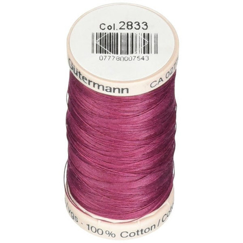 Gutermann Thread Cotton Hand Quilting Wine 40 Weight 220 Yard Spool