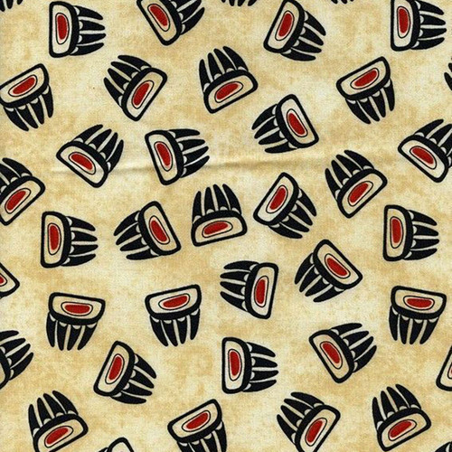 Timeless Treasures Fabrics Northwest Favorites Cream Bear Claws