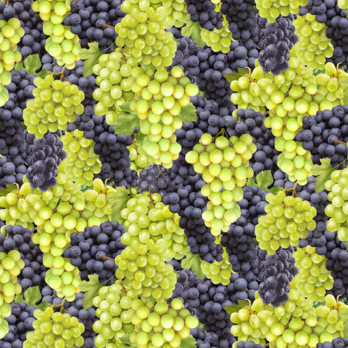 Timeless Treasures Fabrics Wine Bar Grapes Packed Grapes