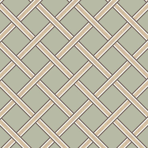 Free Spirit Fabrics William Morris Merton Sage Gilt Trellis