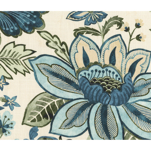 Hamilton Fabrics Sedberry Nile Art Nouveau Floral Blue Green