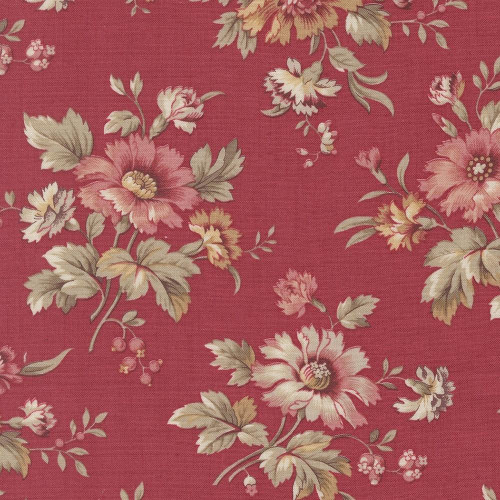 Moda Fabrics Joie De Vivre French General Rouge Red Cosmos Florals
