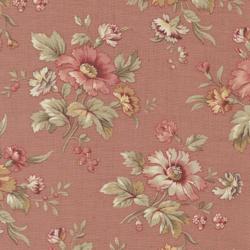 Moda Fabrics Joie De Vivre French General Clay Pink Cosmos Florals