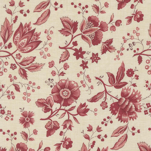 Moda Fabrics Joie De Vivre French General Pearl Red Rural Jardin Florals