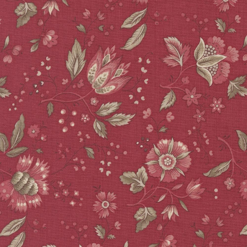 Moda Fabrics Joie De Vivre French General Rouge Red Rural Jardin Florals