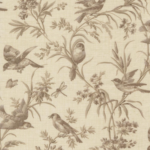 Moda Fabrics Joie De Vivre French General Pearl Roche Natural Moineau Florals Birds