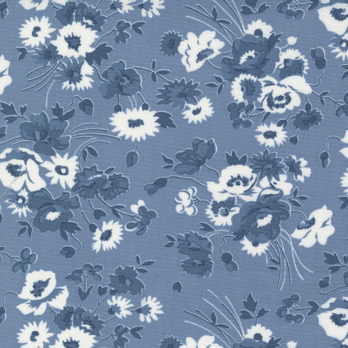 Moda Fabrics Nantucket Summer Camille Roskelley Lake Blue Somerset Floral