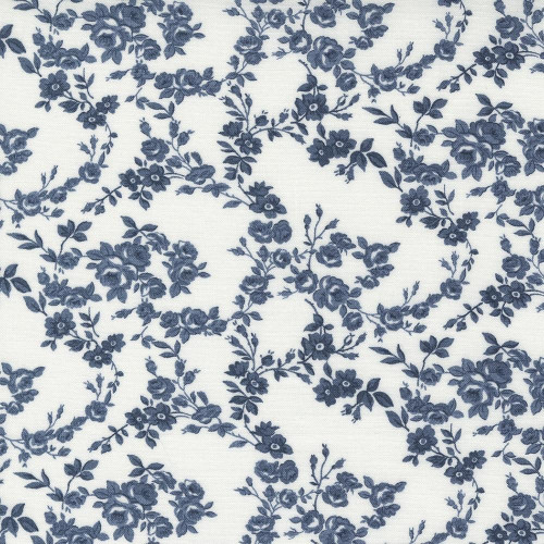 Moda Fabrics Nantucket Summer Camille Roskelley Cream Navy White Surfside Small Floral