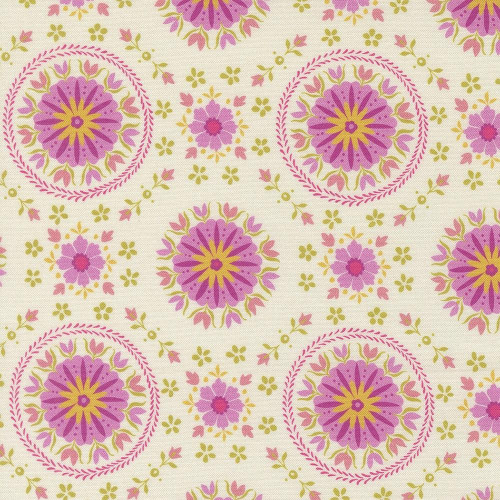 Moda Fabrics Parlor Crystal Manning Mandala Cream
