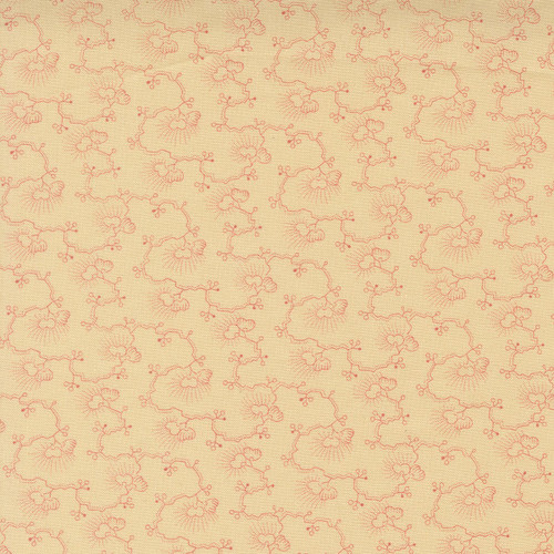 Moda Fabrics Wild Orchid Blackbird Designs Petal Vanilla Bean Tropical Vine Natural