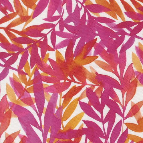Moda Fabrics Radiant Amarilys Henderson Leaf Watercolor Pink Pink