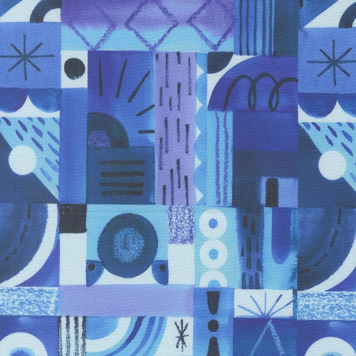 Moda Fabrics Radiant Amarilys Henderson Geometric Geometrics Watercolor Sky Blue