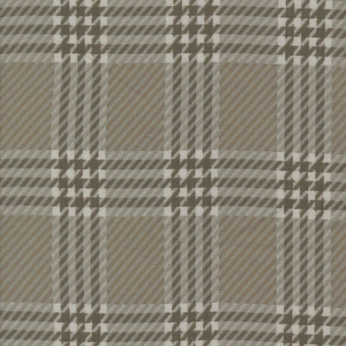 Moda Fabrics Prairie Gatherings Flannels Primitive Gatherings Window Pane Plaid Check Etching Grey, fabric with a classic window-pane plaid pattern in shades of grey and beige.