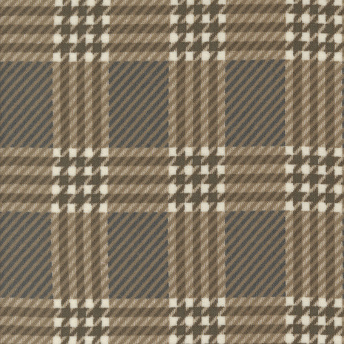 Moda Fabrics Prairie Gatherings Flannels Primitive Gatherings Window Pane Plaid Check Teak Brown