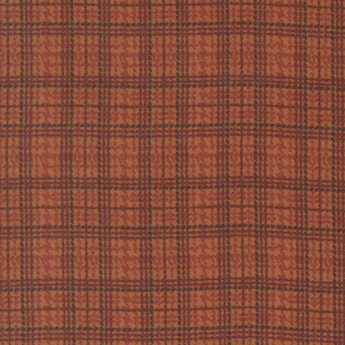 Moda Fabrics Prairie Gatherings Flannels Primitive Gatherings Mini Plaid Rust Rust
