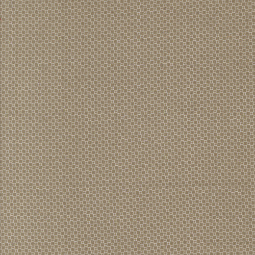 Moda Fabrics Prairie Gatherings Flannels Primitive Gatherings Box Print Teak Brown