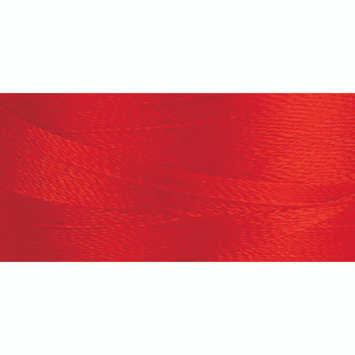 Quilters Select Para Cotton Polyester Thread 80 Weight Mars Red, close-up of red quilting thread showing smooth texture and vibrant color.