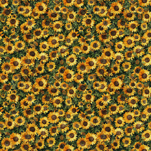 Quilting Treasures Dan Morris Earthly Delights Yellow Green Sunflowers