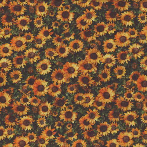 Quilting Treasures Dan Morris Earthly Delights Yellow Green Sunflowers