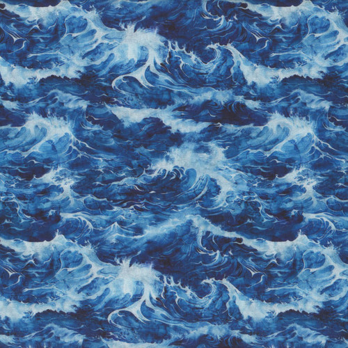 Quilting Treasures Dan Morris Earthly Delights Ocean Blue Waves