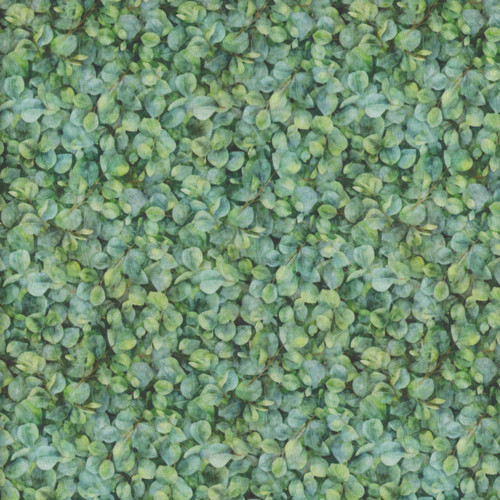 Quilting Treasures Dan Morris Earthly Delights Green Blue Small Leaves