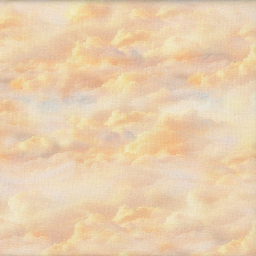 Quilting Treasures Dan Morris Earthly Delights Yellow Peach Pink Cream Sunrise Clouds