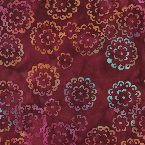 Windham Fabrics Anthology Batiks Jacqueline de Jonge Beach Day Cabernet Doilies