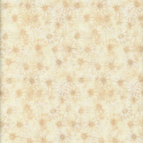 Quilting Treasures Fabrics Hedgehugs Dan Morris Cream Daisy Flower Tonal