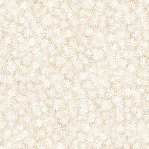 Quilting Treasures Fabrics Oasis Dan Morris Cream Packed Tonal Daisies, light cream fabric with a floral pattern of daisies in tonal shades. Quilting Treasures Fabrics Oasis Dan Morris Cream Packed Tonal Daisies, light cream fabric with a floral pattern of daisies in tonal shades.