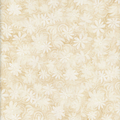 Quilting Treasures Fabrics Oasis Dan Morris Cream Packed Tonal Daisies