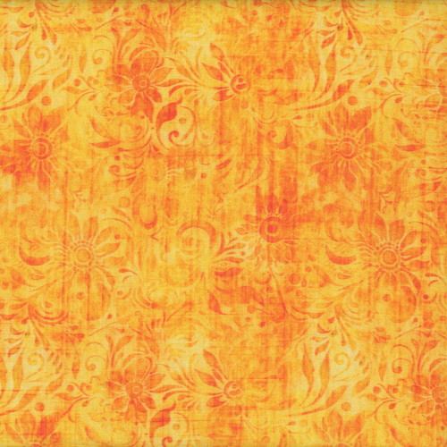 Quilting Treasures Fabrics Oasis Dan Morris Yellow Gold Sunflower Scroll