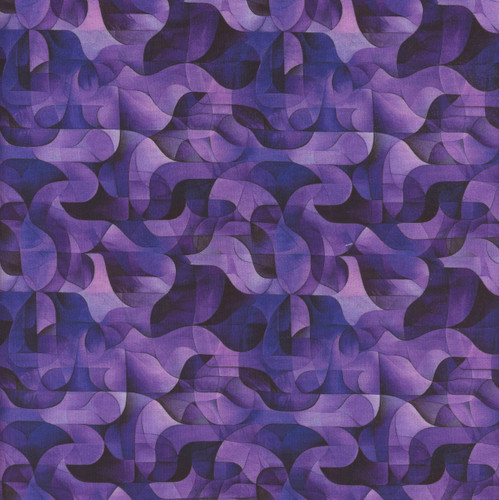 Quilting Treasures Fabrics Solstice Dan Morris Purple Kaleidoscope Geo
