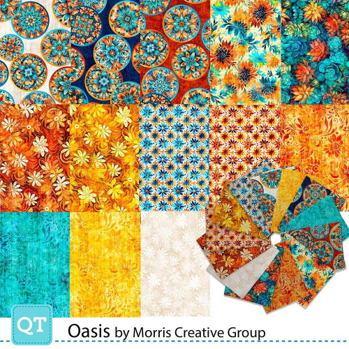 Quilting Treasures Fabrics Oasis Dan Morris 12 Fat Quarters