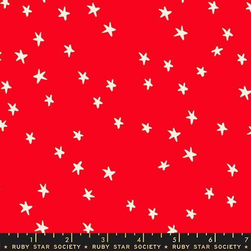 Moda Fabrics Starry Ruby Star Society Ladybug Red