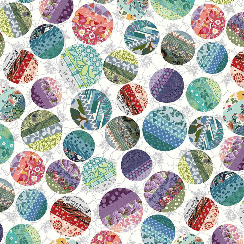 Studio E Fabrics Neighborhood Association Timma Tarr Off-White Cream Big Dots