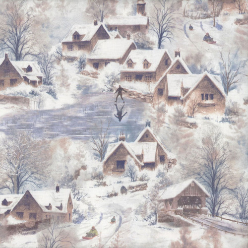 Windham Fabrics Winter Whisper Snow White Into the Village