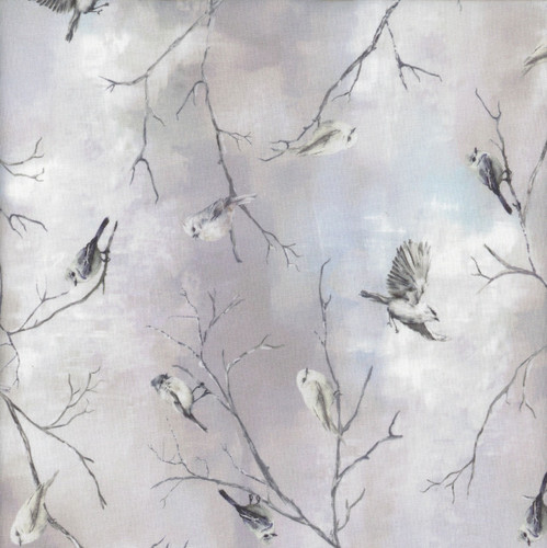 Windham Fabrics Winter Whisper Cloudy Snowbirds