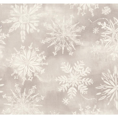Windham Fabrics Winter Whisper Fog Snowfall Snowflake 108 Inch Wide Quilt Backing