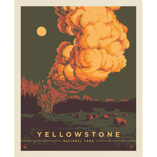 Riley Blake Fabrics National Parks Fabrics Yellowstone Poster Panel
