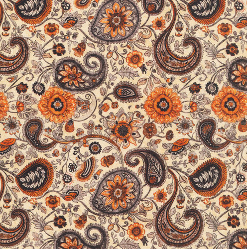 Quilting Treasures Sunflower Serenade Dan Morris Cream Grey Sunflower Paisley