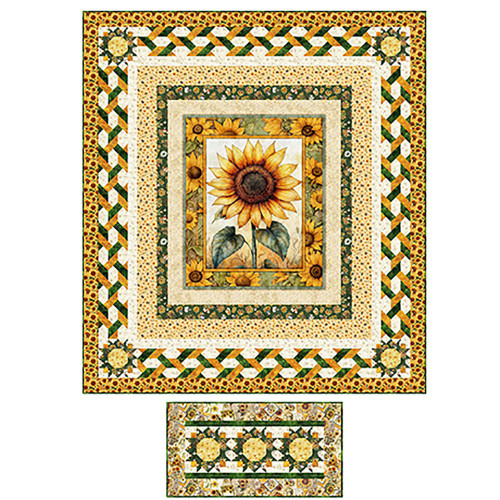Quilting Treasures Sunflower Serenade Dan Morris Sunflower Award Quilt Kit