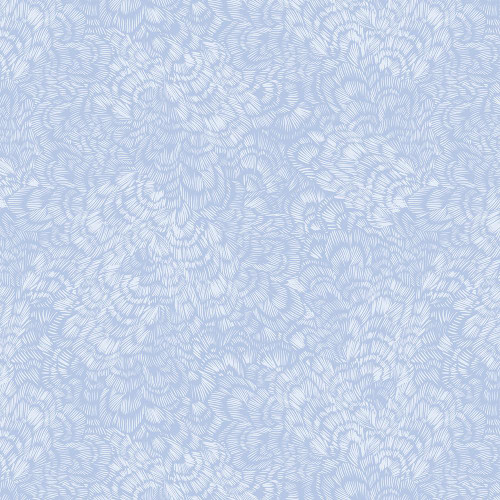 Benartex Fabrics Circle of Butterflies Jackie Robinson Blue Fresca Wings, light blue fabric with a delicate white butterfly wing pattern.