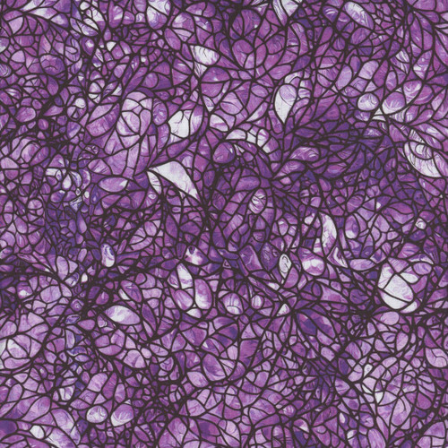 Benartex Fabrics Cat Artistry Peggy Collins Purple Glassine